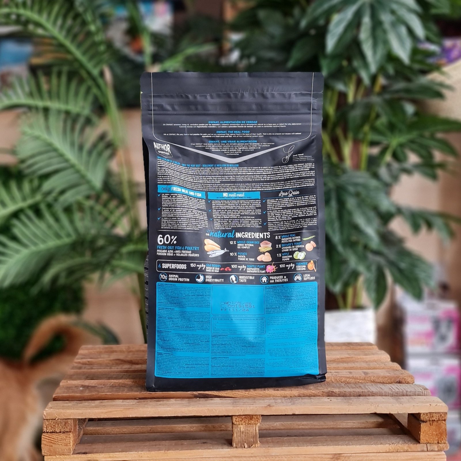 Pienso Ownat Author Gatos Pescado Azul y Aves Frescas