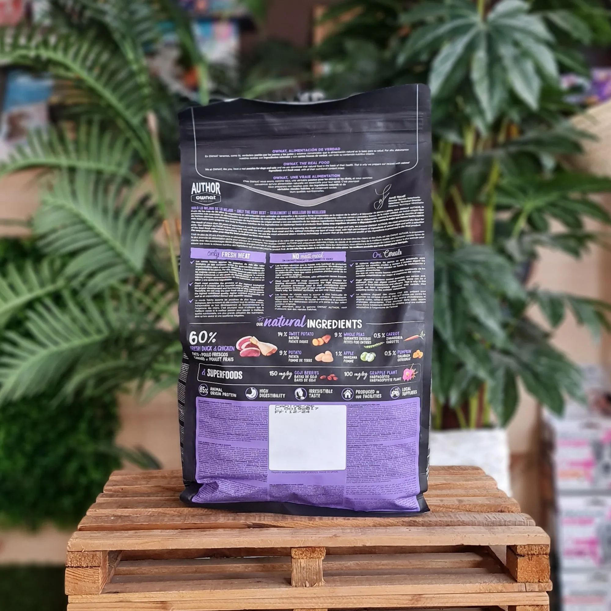 Pienso Ownat Author Perros Patos y Pollos Frescos